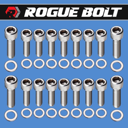 SBC ALUMINUM OIL PAN BOLTS STAINLESS STEEL KIT SMALL BLOCK CHEVY 283