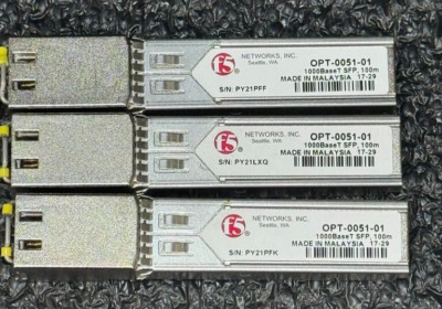 Lot of 3 Networks OPT-0051-01 1000BaseT SFP 100m Transceiver