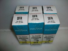 LOT OF 6 SYLVANIA DFR PROJECTOR LAMPS 120 V. 500 W.