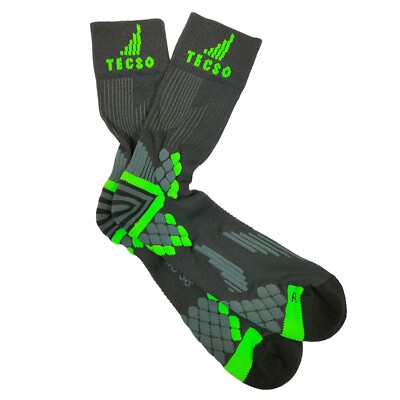 Calze Calzini Ciclismo A Compressione Graduata Tecso Nero Verde