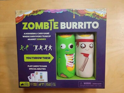 Zombie Burrito game a dodgeball card game (3-6 players, ages 7+, party game)