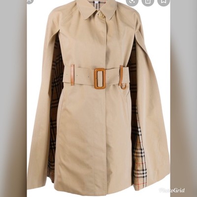 belted trench cape