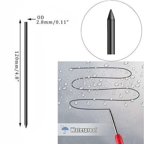 24X Tracer Pencil Refills Black 2.8mm for Carpenter Solid Deep Hole Mark Penci - Picture 4 of 6