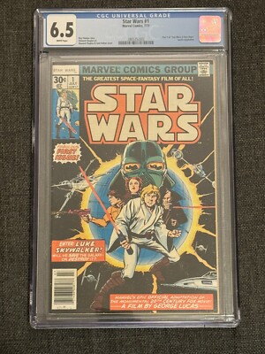 Star Wars #1 1977 CGC 6.5 White Pages Newsstand First Print First Comic Book
