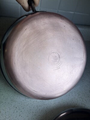 Vintage Revere Ware 1801 Made In USA Copper Clad Bottom 12