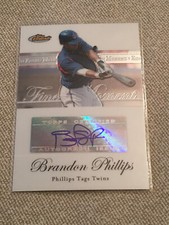 BRANDON PHILLIPS 2007 TOPPS FINEST AUTOGRAPH ROOKIE FINEST MOMENT REDS INDIANS