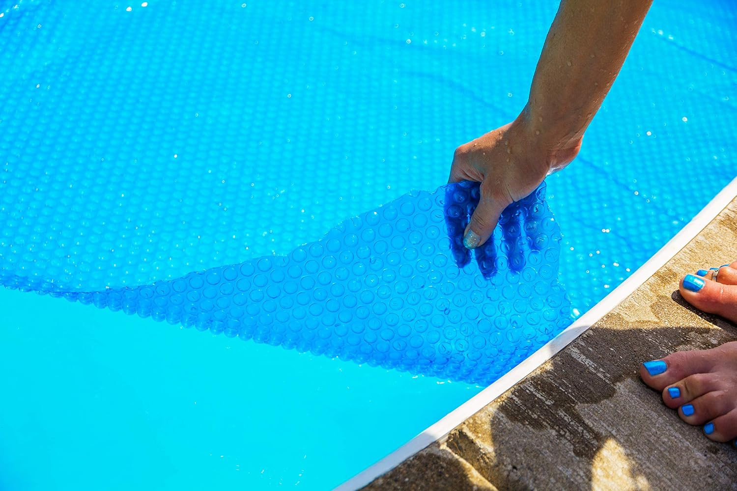 Blue 18 Ft X 40 Ft Rectangle Solar Cover | 1200 Series | Heat Retaining Blanket