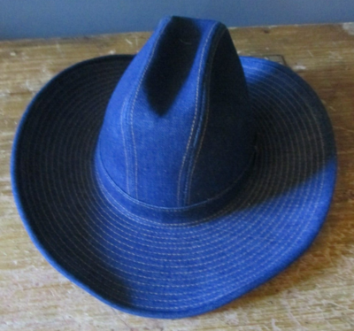 Vintage Levis Strauss Denim Cowboy Hat Size 7 1/4 Western | eBay display picture 1