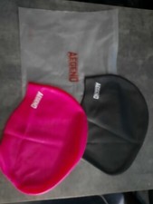 Aegend Black And Pink Swim Caps-Set Of 2