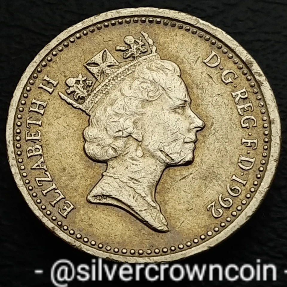 Great Britain 🇬🇧 UK 1 Pound 1992. KM#948. One Dollar coin. Oak Tree. DECUS. - Image 3 of 4