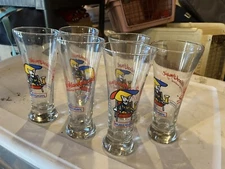Anheuser-Busch Bud Light Spuds Mackenzie 1987 Beer Glasses Set of 6