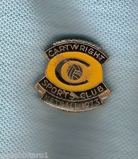 #D184.  1973  CARTWRIGHT  SPORTS CLUB NETBALL  LAPEL  BADGE