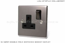 BLACK CHROME LIGHT SWITCHES, SOCKETS, DIMMERS, 20% MIXED ITEM DISCOUNT!