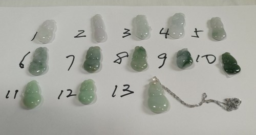 Genuine A grade green icy Jadeite lucky pendant in 925 sterling silver necklace - Bild 5 von 8