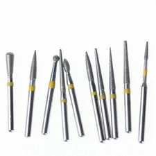 10pc Dental Diamond Burs FG-105 Composite Polishing Kit for High Speed Handpiece