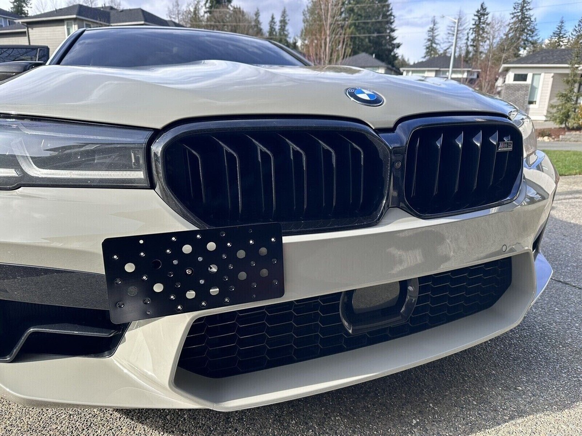 Front Tow Hook License Plate Bracket For BMW 5-Series 2021-2023 – No Drilling