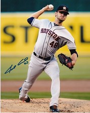 JARRED COSART  HOUSTON ASTROS   ACTION SIGNED 8x10