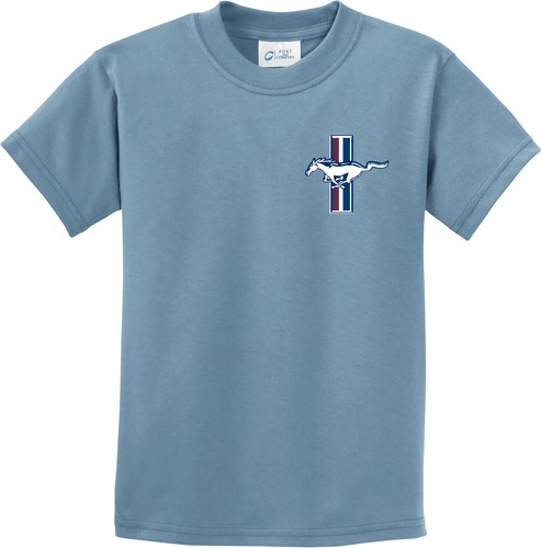 Kids T-Shirt Ford Mustang The Legend Lives Crest Pocket Print - Picture 23 of 25