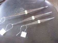 Melrose Set Of 3 Icicle Clear Glass Christmas Hanging Ornaments, 14" 12"  9.5"