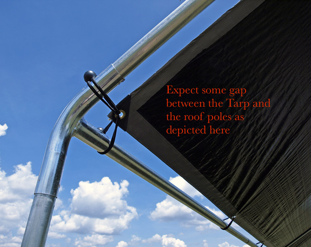 odc 18x40' Canopy Tent Kit w/Tarp 13/8" No Poles/Legs Carport Boat RV