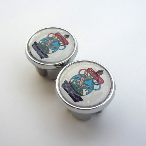 Vintage Style, Falcon, Ernie Clements, Chrom Racing Bar Stecker, Kappen, Repro - Bild 2 von 3