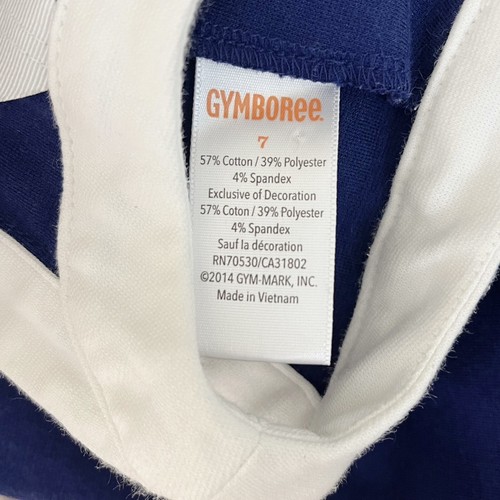Gymboree Mod About Orange Geo Shift Dress Navy Blue White Geometric Size 7 - Picture 8 of 9
