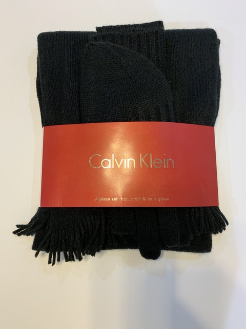 calvin klein 3 piece scarf set