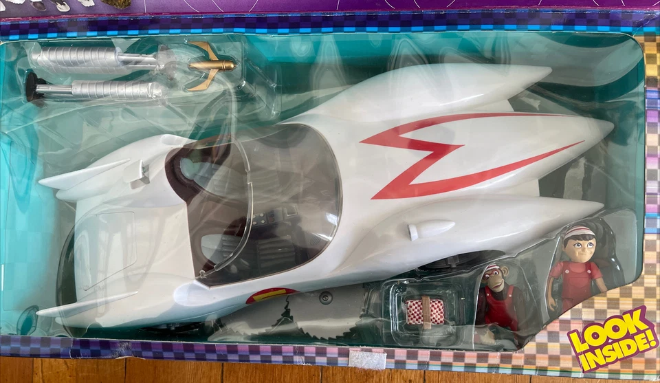 JUEGO Speed Racer MACH 5 con figuras Spridle & Chim raro 1999 nuevo sellado de fábrica Foto 4 de 4