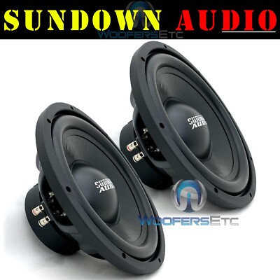 (2) SUNDOWN AUDIO LCS V.2 D4 12'' 300W RMS DUAL 4-OHM CAR SUBWOOFERS SPEAKERS NEW
