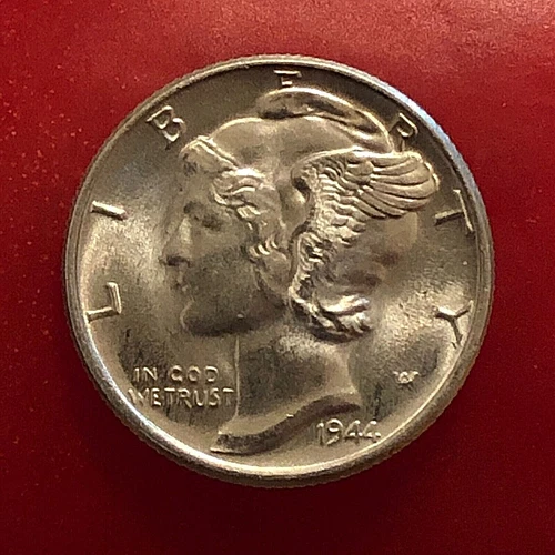 1944  ** MERCURY DIME ** 10C   GEM BU Uncirculated
