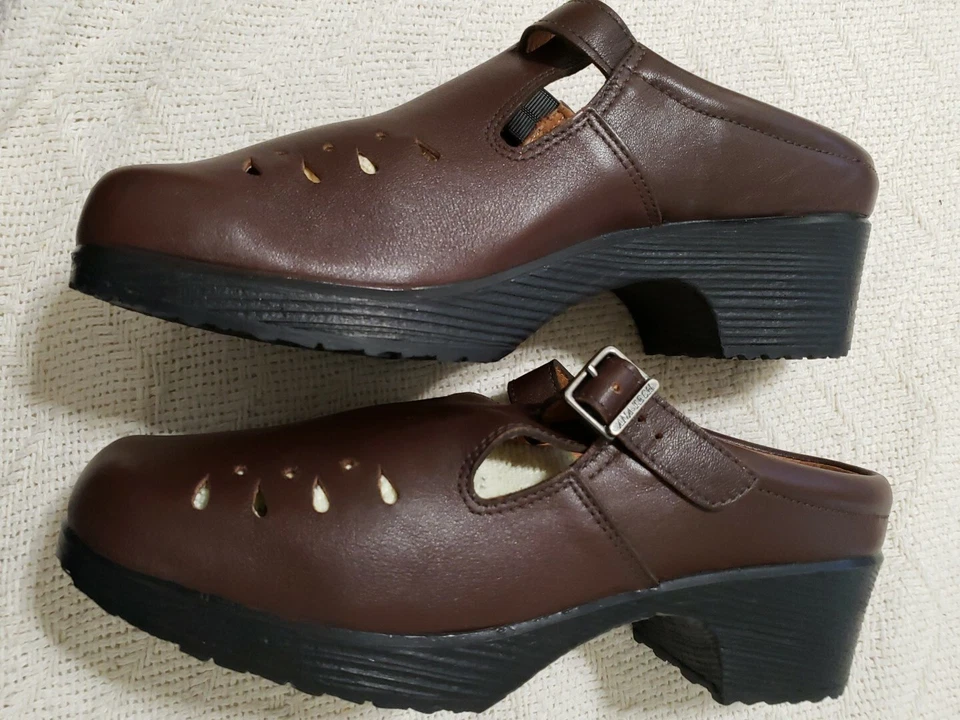 Ana Tech Womens Clogs Brown Leather Slip On Mule.Size EU 42 US 9-9.5 Made in USA - Image 4 of 4
