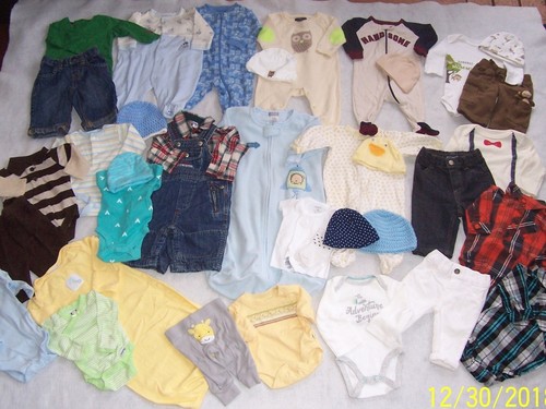 BOY NEWBORN & 0-3 M: XLENT HUGE VARIETY LOT: BABY GAP; GYMBOREE; TCP; CARTERS - Picture 1 of 8