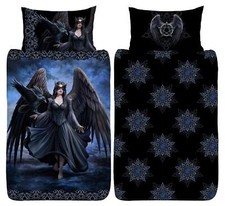 Anne Stokes Raven Einzelbettdeckenset Wendebettwäschegarnitur - Gothic Design