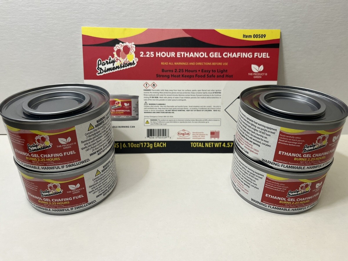 クリリン　ペテンシーフシギバース Party Dimensions Ethanol Gel Chafing Fuel Cans Burns 2.25 Hours 4