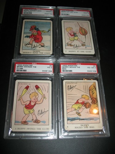 1933 Wheaties Skippy Complete Set of (12) ~(#1,  PSA Set Registry)~ PSA NM 9