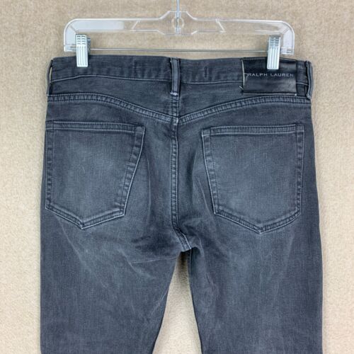 Jeans uomo Ralph Lauren Black Label slim dritto nero 32x34 *33x33 bottoni mosca - Foto 9 di 16
