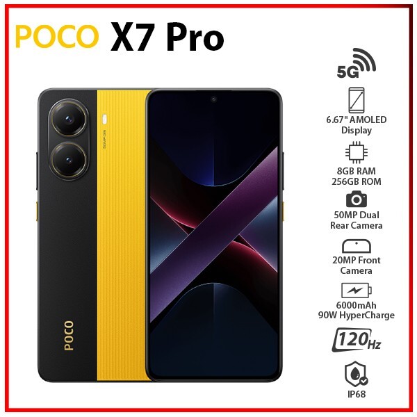 Xiaomi POCO X7 Pro 8GB 256GB イエロー 日本語版SIMフリー POCO X7 Pro 5G