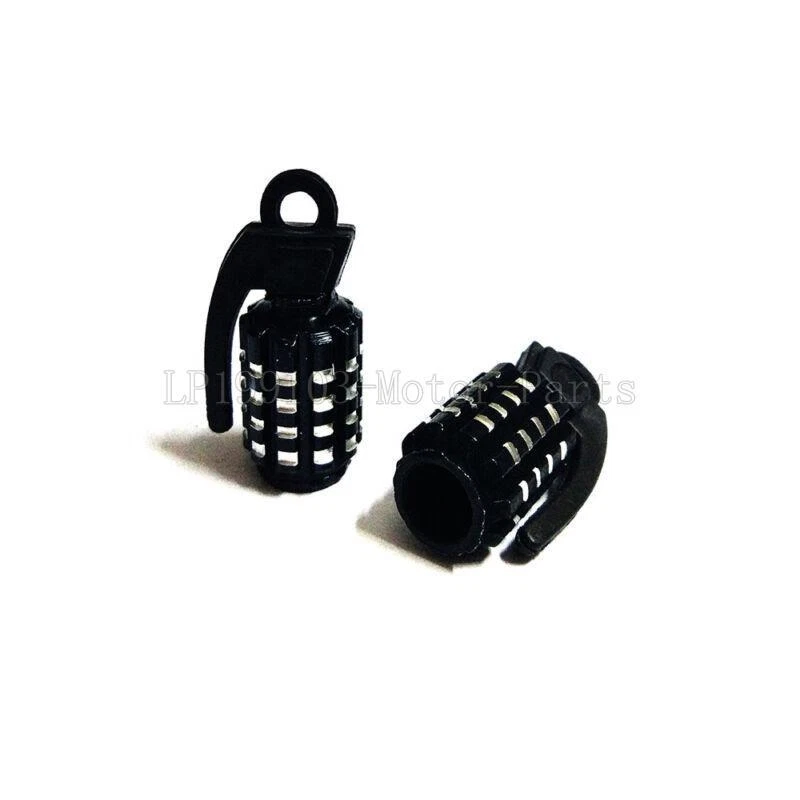 4pcs Black Aluminum Car Motorcycle Wheel Tire Tyre Valve Stem Caps For Kawasaki - Imagem 2 de 3