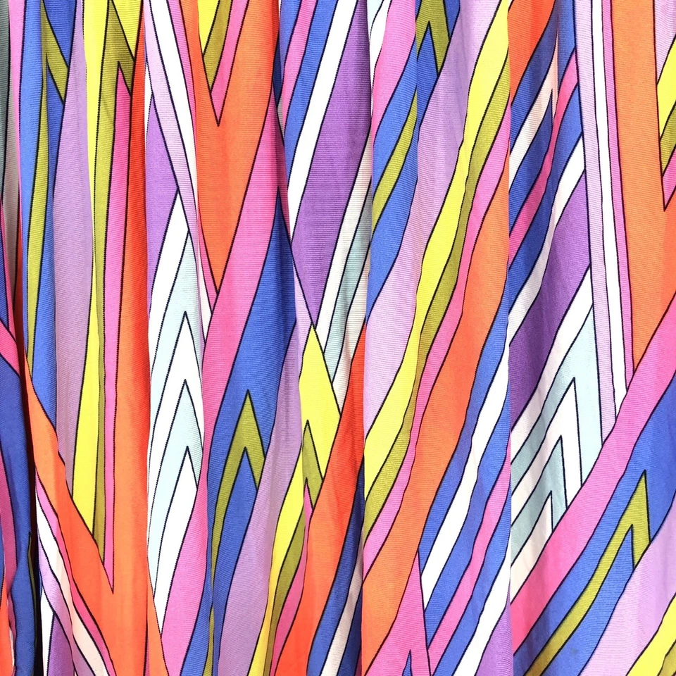 Juicy Couture Multicolor Neon Zigzag Elastic Waist Skirt Small - Image 3 of 4