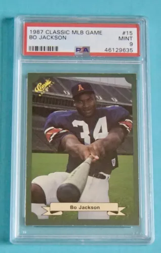 1987 Classic MLB Game #15 Football Baseball BO JACKSON Rookie Card RC PSA 9 MINT