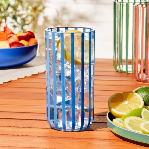 Vaso Mainstays by Becky G. & Alejandra de 18 onzas de alto acrílico a rayas, - Imagen 2 de 5