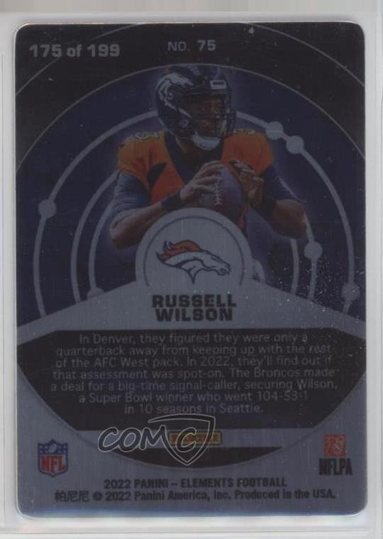 Biggest Element Collection 2022 Panini Elements 175/199 Russell Wilson #75 12mg | eBay