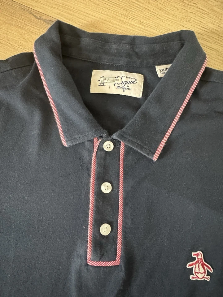 Penguin by Musingwear, Polo Hombre Azul Marino Rojo Blanco Borde Talla XXL Foto 3 de 4