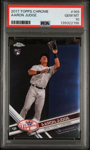 2017 Topps Chrome #169 Aaron Judge Rookie Card PSA 10 GEM MINT
