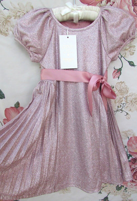 Brandneu mit Etikett Monsoon rosa Glitzer MERKUR Blumenmädchen Party Anlass Kleid 18-24 53  