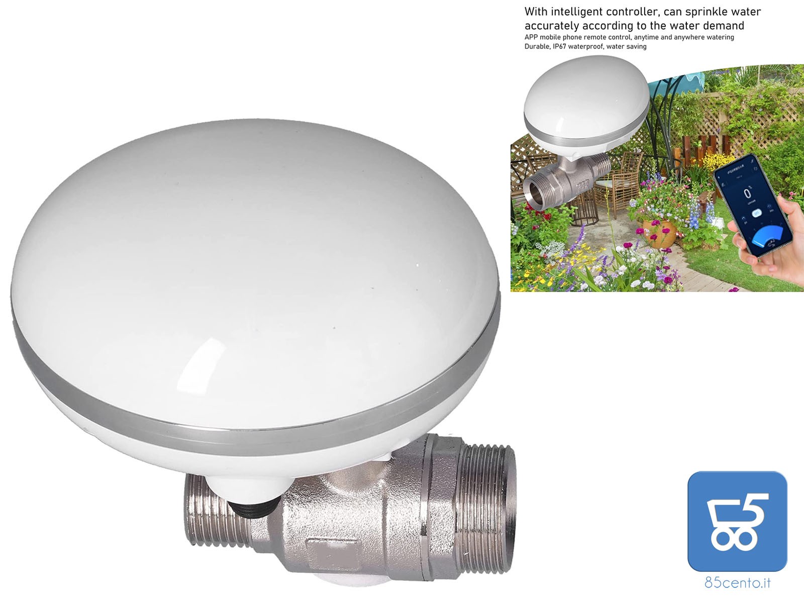 Valvola Idrica WiFi Smart 1/2" Tuya per Automazione Giardino