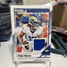 Panini Donruss Threads Puka Nacua Los Angeles Rams Memorabilia Football Card
