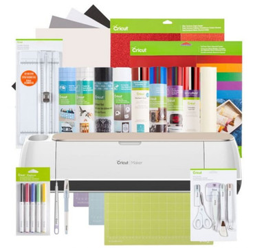 Cricut Maker Original NEW Factory Sealed Bundle + Tools & Supplies