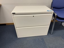 White Triumph 2 Drawer Filing Cabinet Metal Lockable