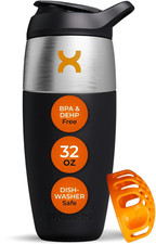 32Oz Protein Shaker Bottle - Leak-Proof  Bpa-Free Stainless Steel Shaker Cup wi